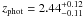\hbox{$z_\mathrm{phot}=2.44^{+0.12}_{-0.11}$}