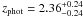 \hbox{$z_\mathrm{phot}=2.36^{+0.24}_{-0.24}$}