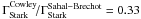 \hbox{$\Gamma_\mathrm{Stark}^\mathrm{Cowley}\!/\Gamma_\mathrm{Stark}^\mathrm{Sahal-Br\mathaccent"70B4{e}chot} = 0.33$}