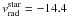 \hbox{$v^\mathrm{star}_\mathrm{rad} = -14.4$}
