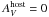 \hbox{$A_V^{\rm host}=0$}