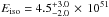 \hbox{$E_{\rm iso} = 4.5^{+3.0}_{-2.0}\,\times\,10^{51}$}