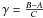 \hbox{$\gamma = \frac{B-A}{C}$}