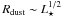 \hbox{$R_{\rm dust} \sim L_{\star}^{1/2}$}