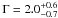 \hbox{$\Gamma = 2.0_{-0.7}^{+0.6}$}