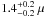 \hbox{$1.4^{+0.2}_{-0.2}~\mu$}