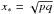 \hbox{$x_*=\sqrt{pq}$}