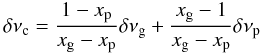 \appendix \setcounter{section}{2} \begin{equation} \label{sol} \rotc = {1-\xp\over \xg-\xp} \rotg + {\xg-1\over \xg-\xp} \rotp \end{equation}