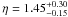\hbox{$\coeff=1.45^{+0.30}_{-0.15}$}