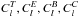 \hbox{$C^{T}_l,C^{E}_l,C^{B}_l,C^{C}_l$}