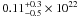 \hbox{$0.11^{+0.3}_{-0.5} \times 10^{22}$}