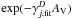 \hbox{$\exp(-\gamma_{j,{\rm fit}}^D A_\mathrm{V})$}