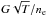 \hbox{$G\sqrt{T}/n_{\rm e}$}