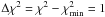 \hbox{$\Delta \chi^2=\chi^2-\chi^2_{\mathrm{min}}=1$}