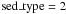 \hbox{$\mathrm{sed\_type} = 2$}