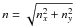 \hbox{$n=\sqrt{n_x^2 + n_y^2}$}