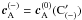 \hbox{$\vec{c}_{\rm A}^{(-)}=\vec{c}_{\rm A}^{(0)}({\rm C'_{(-)}})$}