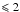 \hbox{$\leqslant 2$}