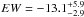 \hbox{$EW=-13.1^{+5.9}_{-2.9}$}