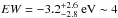 \hbox{$EW=-3.2^{+2.6}_{-2.8}~{\rm eV}\sim4$}