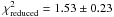 \hbox{$\chi^2_\mathrm{reduced} = 1.53 \pm 0.23$}