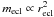 \hbox{$m_{\rm ecl} \propto r_{\rm ecl}^2$}