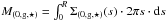 \hbox{$M_{(0,{\rm g},\star)} = \int_0^{R} \Sigma_{(0,{\rm g},\star)}(s) \cdot 2 \pi s \cdot {\rm d}s$}