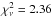 \hbox{$\chi^2_{\nu}=2.36$}