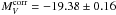 \hbox{$M_{V}^\mathrm{corr}=-19.38\pm0.16$}