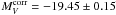 \hbox{$M_{V}^\mathrm{corr}=-19.45\pm0.15$}