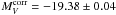 \hbox{$M_{V}^\mathrm{corr}=-19.38\pm0.04$}