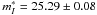 \hbox{$m^{*}_{I}=25.29\pm0.08$}