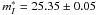 \hbox{$m^{*}_{I}=25.35\pm0.05$}