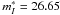 \hbox{$m^{*}_{I}=26.65$}