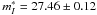 \hbox{$m^{*}_{I}=27.46\pm0.12$}