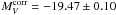 \hbox{$M_{V}^\mathrm{corr}=-19.47\pm0.10$}