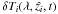 \hbox{$\delta T_{i}(\lambda, \hat{z_{i}}, t)$}