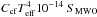 \hbox{$C_{\rm{cf}} T_{\rm{eff}}^{4} 10^{-14} ~S_{\rm{MWO}}$}