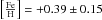\hbox{$\FeH = +0.39 \pm 0.15$}