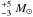 \hbox{$^{+5}_{-3}~M_{\odot}$}