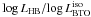 \hbox{$\log L_{\rm HB}/\!\log L_{\rm BTO}^{\rm iso}$}