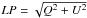 \hbox{$LP=\sqrt{Q^2+U^2}$}