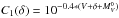 \hbox{$C_1(\delta) = 10^{-0.4*(V+\delta+M^0_V)}$}