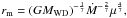 \hbox{$ r_{\mathrm m} = (GM_{\mathrm {WD}})^{-\frac{1}{7}}\dot{M}^{-\frac{2}{7}}\mu^\frac{4}{7}, $}