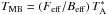 \hbox{$T_{\rm MB}=(F_{\rm eff}/B_{\rm eff})\,T_{\rm A}^*$}