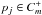 \hbox{$p_j \in C_m^+$}