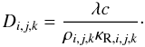 \appendix \setcounter{section}{2} \begin{equation} D_{i,j,k} = \frac{\lambda c}{\rho_{i,j,k} \kappa_{{\rm R},i,j,k}} \cdot \end{equation}