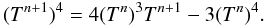 \appendix \setcounter{section}{2} \begin{equation} \label{apBeq:Temp} (T^{n+1})^4 = 4 (T^n)^3 T^{n+1} - 3 (T^n)^4 . \end{equation}