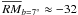 \hbox{$\overline{RM}_{b=7^{\circ}} \approx -32$}