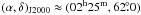 \hbox{$(\alpha,\delta)_{\rm J2000} \approx (02^{\rm h}25^{\rm m},62\fdg0)$}